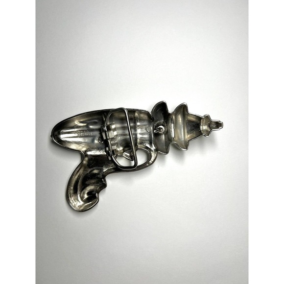Rock Rebel Ray Gun Belt Buckle Silver - Space Costume ComicCon Fashion Women Men - Picture 3 of 8